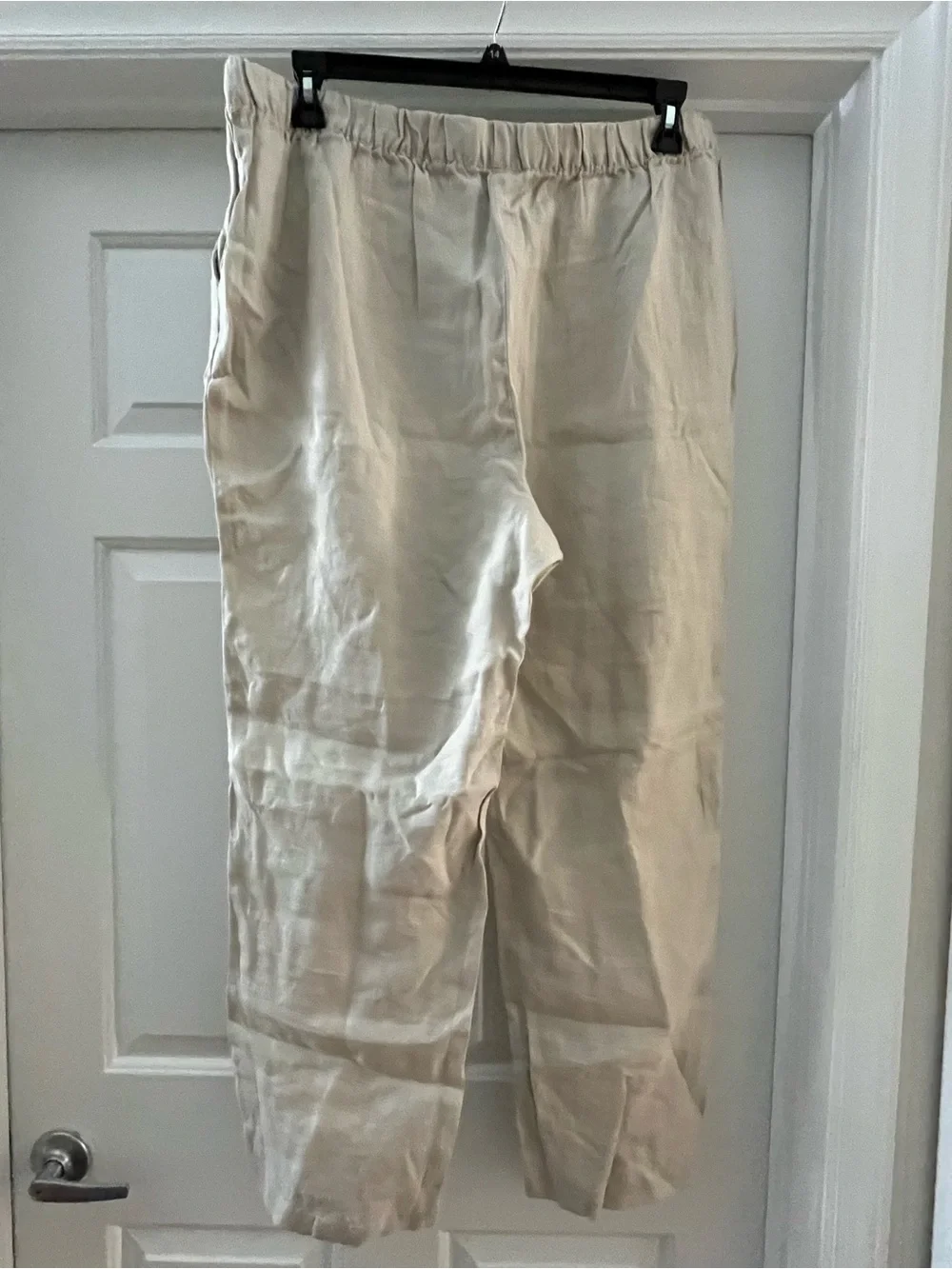 Ellen Tracy Light Beige Linen Pants - Picture 5 of 5